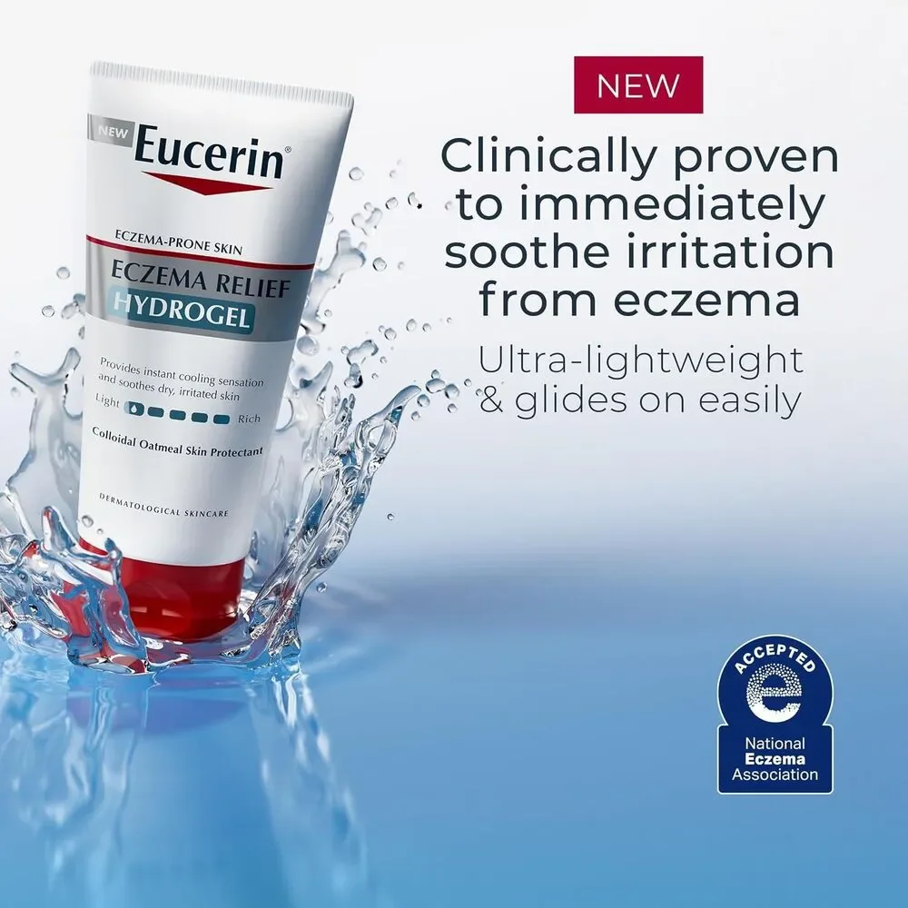 2 Pack Eucerin Eczema Relief Hydrogel Fragrance Steroid Free Protectant Skin 5FL